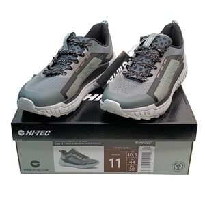 Hi-Tec Castle Rock Black Microchip Shoe Men Size 11 Gray Mesh Athletic Sneaker